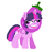 Size: 216x202 | Tagged: safe, artist:oofycolorful, twilight sparkle, alicorn, pony, g4, eggplant, eggplant sparkle, female, food, mare, simple background, solo, twilight sparkle (alicorn), white background