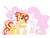 Size: 1784x1372 | Tagged: safe, artist:angellight-bases, artist:wilt, derpibooru exclusive, princess celestia, sunset shimmer, alicorn, pony, unicorn, g4, alternate hairstyle, base used, duo, female, hug, mare, missing cutie mark, pink-mane celestia, simple background, white background