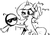 Size: 1094x767 | Tagged: safe, artist:oofycolorful, oc, oc only, pony, unicorn, g4, black and white, blushing, chest fluff, dialogue, female, grayscale, mare, monochrome, one eye closed, simple background, smiling, sunglasses, white background