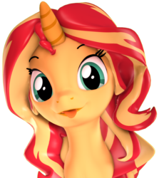 Size: 1822x2044 | Tagged: safe, artist:flushthebatsanta, sunset shimmer, pony, unicorn, g4, 3d, :p, cute, female, looking at you, mare, shimmerbetes, silly, silly pony, tongue out