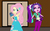 Size: 1800x1098 | Tagged: safe, artist:bigpurplemuppet99, artist:kimberlythehedgie, aria blaze, fluttershy, equestria girls, g4, duo, female, flat colors, lesbian, ship:ariashy, shipping, show accurate, soft color