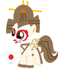 Size: 380x354 | Tagged: safe, artist:hubfanlover678, artist:poundcakemlp2000, pound cake, pony, g4, blushing, cheeks, clothes, colt, crossdressing, cute, fan, femboy, geisha, handsome, kimono (clothing), lipstick, makeup, male