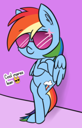 Size: 1336x2093 | Tagged: safe, artist:artiks, rainbow dash, pegasus, pony, g4, 20% cooler, cool, crossed hooves, female, leaning, solo, sunglasses