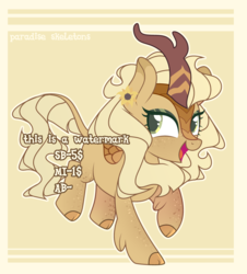 Size: 3492x3856 | Tagged: safe, artist:paradiseskeletons, oc, oc only, kirin, pony, adoptable, high res, solo
