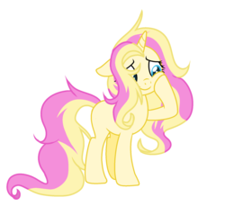 Size: 1708x1636 | Tagged: safe, artist:rainbows-skies, oc, oc only, oc:sunrise song, pony, unicorn, female, magical lesbian spawn, mare, offspring, parent:fluttershy, parent:sunset shimmer, parents:sunshyne, simple background, solo, transparent background