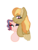 Size: 600x800 | Tagged: safe, artist:glamgoria-morose, oc, oc:princess blood moon, oc:sunspark, pony, bloodspark, female, lesbian, oc x oc, offspring, parent:cheese sandwich, parent:rainbow dash, parents:cheesedash, parents:lunadancer, shipping