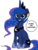 Size: 1732x2255 | Tagged: safe, artist:shadowninja976, princess luna, alicorn, pony, gamer luna, g4, crown, cute, dialogue, ethereal mane, female, headset, hoof shoes, jewelry, lunabetes, peytral, regalia, simple background, smiling, solo, speech bubble, starry mane, truth, white background