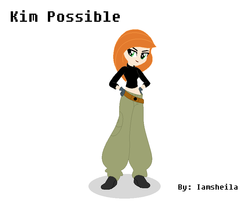 Size: 862x706 | Tagged: safe, artist:iamsheila, artist:selenaede, equestria girls, g4, crossover, equestria girls-ified, hand on hip, kim possible, kim possible (character)