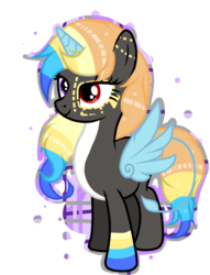 Size: 733x958 | Tagged: safe, artist:dl-ai2k, oc, oc only, alicorn, pony, alicorn oc, female, heterochromia, mare, solo