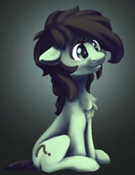 Size: 436x567 | Tagged: safe, artist:lockhe4rt, oc, oc only, oc:filly anon, earth pony, pony, chest fluff, female, filly, mare, sitting, solo