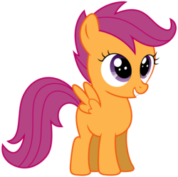 Size: 6017x6000 | Tagged: safe, artist:kiowa213, scootaloo, pegasus, pony, g4, cute, cutealoo, female, filly, mare, simple background, smiling, solo, transparent background, vector, wings