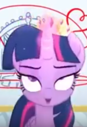 Size: 325x476 | Tagged: safe, screencap, twilight sparkle, alicorn, pony, g4, my little pony: the movie, ahegao, close-up, cropped, crown, faic, female, great moments in animation, jewelry, magic, mid-blink screencap, open mouth, paused moment, regalia, solo, stare, tongue out, twilight sparkle (alicorn), twilight sparkle is best facemaker
