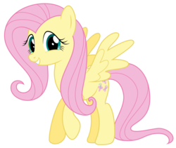 Size: 7344x6213 | Tagged: safe, artist:kiowa213, fluttershy, pegasus, pony, g4, cute, female, looking at you, mare, raised hoof, shyabetes, simple background, smiling, solo, spread wings, transparent background, vector, wings