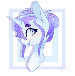 Size: 970x988 | Tagged: safe, artist:jxst-alexa, oc, oc only, oc:sky pastel, pony, bandaid, bandaid on nose, bust, female, mare, portrait, solo, tongue out