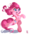 Size: 2241x2550 | Tagged: safe, artist:tohupo, pinkie pie, earth pony, pony, g4, bipedal, female, high res, mare, open mouth, signature, simple background, smiling, solo, white background