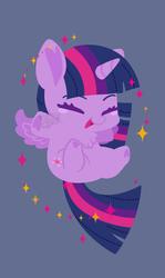 Size: 954x1600 | Tagged: safe, artist:snow angel, twilight sparkle, alicorn, pony, g4, blush sticker, blushing, chest fluff, chibi, cute, eyes closed, female, heart, mare, open mouth, signature, simple background, smiling, solo, sparkles, twiabetes, twilight sparkle (alicorn), underhoof