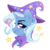 Size: 2250x2256 | Tagged: safe, artist:77jessieponygames77, trixie, pony, unicorn, g4, clothes, female, hat, heart, high res, smiling, smirk, solo, speech bubble, trixie's hat