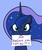 Size: 473x560 | Tagged: safe, artist:trash anon, princess luna, alicorn, pony, g4, bronybait, cute, female, happy, looking at you, mare, motivational, positive ponies, royal we, smiling, solo, stars, talking to viewer, text, wholesome, wide eyes