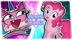 Size: 1280x720 | Tagged: safe, artist:animationrewind, artist:dashiesparkle, artist:estories, artist:vexikku, pinkie pie, g4, crossover, lego, the lego movie, unikitty, unikitty!