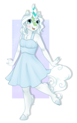 Size: 1600x2560 | Tagged: safe, artist:acry-artwork, oc, oc only, oc:sweet spring, kirin, anthro, unguligrade anthro, anthro oc, blushing, clothes, cloven hooves, cute, dress, female, furry, happy, kirin oc, mare, solo, sundress