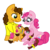 Size: 584x588 | Tagged: safe, artist:hoalyden, cheese sandwich, pinkie pie, oc, oc:cheese pie, oc:raspberry pie, earth pony, pony, g4, base used, female, filly, male, offspring, parent:cheese sandwich, parent:pinkie pie, parents:cheesepie, ship:cheesepie, shipping, simple background, straight, white background