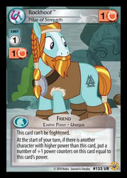 Size: 344x480 | Tagged: safe, rockhoof, earth pony, pony, a rockhoof and a hard place, g4, ccg, enterplay, friends forever (enterplay), male, merchandise, solo, stallion