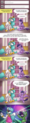 Size: 1000x4117 | Tagged: safe, artist:romanrazor, princess celestia, twilight sparkle, alicorn, pony, good morning celestia, g4, :o, abstract background, animated, bipedal, blue-mane celestia, bottomless, cheering, clothes, comic, comparison, crying, dancing, duo, facehoof, fanfic, female, fluffy, frown, hoodie, immortality, immortality blues, immortality is awesome, mare, misspelling, open mouth, partial nudity, raised hoof, rave, sad, sitting, smiling, spread wings, sunglasses, tumblr, twilight sparkle (alicorn), wide eyes, wings
