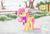 Size: 4800x3300 | Tagged: safe, artist:citizensmiley, fluttershy, pegasus, pony, g4, clothes, earmuffs, female, fence, folded wings, looking away, mare, outdoors, profile, scarf, snow, solo, standing, tree, wings, winter, winter outfit