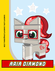 Size: 2550x3300 | Tagged: safe, artist:samoht-lion, oc, oc:aria diamond, barely pony related, crossover, high res, lego, the lego movie, unikitty