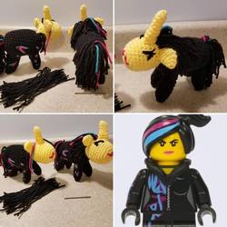Size: 960x960 | Tagged: safe, artist:writtenbadly, pony, craft, crochet, crossover, irl, lego, photo, ponified, the lego movie, wyldstyle