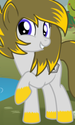 Size: 690x1148 | Tagged: safe, artist:enash97, edit, oc, oc only, oc:lovenight, earth pony, pony, base used, female, mare, solo, two toned mane