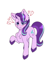 Size: 842x1066 | Tagged: safe, artist:thedefinitionofsad, starlight glimmer, pony, unicorn, g4, blushing, chest fluff, colored hooves, cute, ear fluff, eye clipping through hair, eyebrows, eyebrows visible through hair, female, glimmerbetes, heart, heart eyes, leg fluff, simple background, solo, transparent background, unshorn fetlocks, wingding eyes