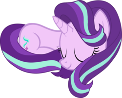Size: 1092x873 | Tagged: safe, artist:uigsyvigvusy, artist:zacatron94, starlight glimmer, pony, unicorn, g4, behaving like a cat, curled up, cute, eyes closed, female, glimmerbetes, mare, simple background, sleeping, solo, trace, transparent background, vector