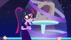 Size: 1920x1080 | Tagged: safe, screencap, sci-twi, twilight sparkle, equestria girls, g4, my little pony equestria girls: better together, twilight under the stars, female, moon cheese, ring, solo