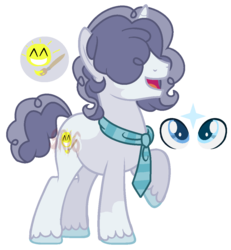 Size: 1047x1135 | Tagged: safe, artist:superrosey16, oc, oc only, oc:cotton eye, pony, unicorn, hair over eyes, male, necktie, offspring, parent:party favor, parent:pinkie pie, parents:partypie, simple background, solo, stallion, transparent background