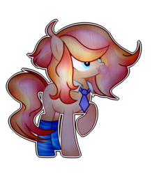 Size: 3091x3547 | Tagged: safe, artist:rachelclaradrawz, oc, oc only, earth pony, pony, clothes, female, high res, mare, necktie, simple background, socks, solo, transparent background
