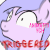 Size: 800x800 | Tagged: safe, artist:lannielona, pony, advertisement, animated, bust, commission, meme, portrait, silly, smiling, solo, triggered, vibrating, your character here