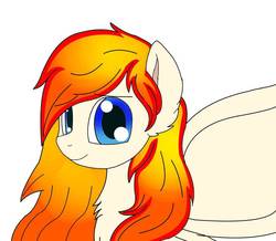 Size: 871x761 | Tagged: safe, oc, oc only, oc:blossomblaze, pegasus, pony, looking at you, simple background, solo, white background