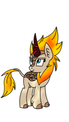 Size: 400x711 | Tagged: safe, oc, oc only, oc:blossomblaze, kirin, simple background, solo, transparent background