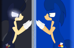 Size: 3684x2404 | Tagged: safe, artist:heartpowerxd1, artist:purplepotato04, pony, base used, dark sonic, high res, male, ponified, sonic the hedgehog, sonic the hedgehog (series)