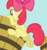 Size: 799x858 | Tagged: safe, screencap, apple bloom, earth pony, pony, brotherhooves social, g4, bow, climbing, cropped, female, filly, hair bow, rear view, solo, underhoof