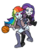 Size: 1035x1190 | Tagged: safe, artist:trefoiler, derpibooru exclusive, rainbow dash, rarity, equestria girls, g4, alternate hairstyle, ball, basketball, bodysuit, boots, clothes, coat, duo, female, gloves, leotard, looking back, ponytail, running, scarf, shoes, simple background, smiling, smirk, sports, thigh boots, transparent background, worried