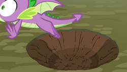 Size: 1280x720 | Tagged: safe, screencap, spike, dragon, g4, molt down, my little pony: friendship is magic, season 8, claws, flying, male, tail, winged spike, wings