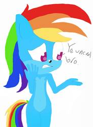 Size: 1192x1628 | Tagged: safe, artist:geekysonic, rainbow dash, anthro, g4, sonic the hedgehog (series), sonicified