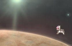 Size: 1280x812 | Tagged: safe, artist:puetsua, pinkie pie, earth pony, pony, g4, astronaut, astronaut pinkie, earth, female, mare, moon, solo, space, spacesuit, sun