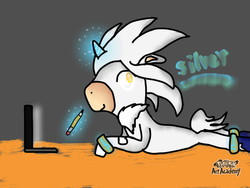 Size: 1024x768 | Tagged: safe, artist:aceomally205, pony, male, ponified, silver the hedgehog, solo, sonic the hedgehog, sonic the hedgehog (series)