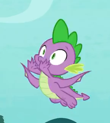 Size: 289x321 | Tagged: safe, screencap, spike, dragon, g4, molt down, season 8, claws, cropped, flying, male, winged spike, wings