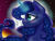 Size: 1280x960 | Tagged: safe, artist:wimsie, princess luna, alicorn, pony, g4, bust, female, full moon, glowing horn, horn, magic, mare, moon, portrait, solo