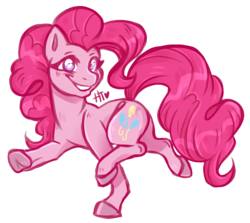 Size: 1280x1143 | Tagged: safe, artist:hannahtailz, pinkie pie, earth pony, pony, g4, female, simple background, solo, transparent background