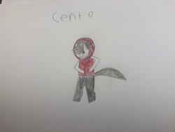 Size: 4032x3024 | Tagged: safe, artist:undeadponysoldier, oc, oc only, oc:cento, pony, bangs, clothes, criminal, emo, hoodie, solo, traditional art